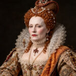 A portrait of Elizabeth I with her white painted face one of the Tudor beauty secrets