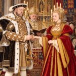 Anne of Cleves and Henry the VIII in a depiction of their wedding