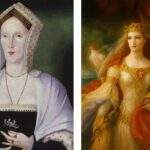 A collage of two Plantagenet women in medieval England