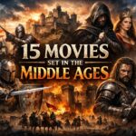 A movie poster style image promoting 15 medieval movies to watch