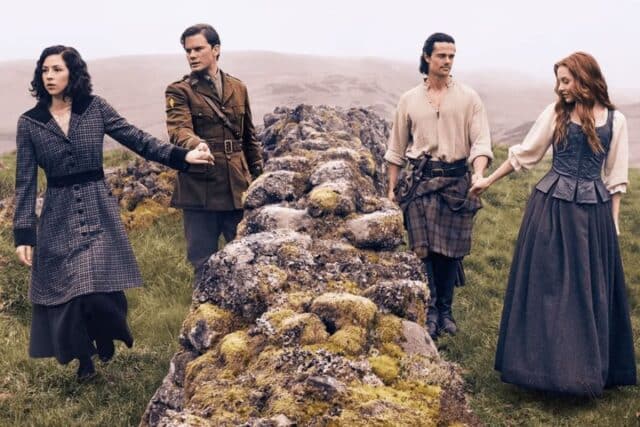 A promotional image of four people in period dress the Blood of my Blood Season 2